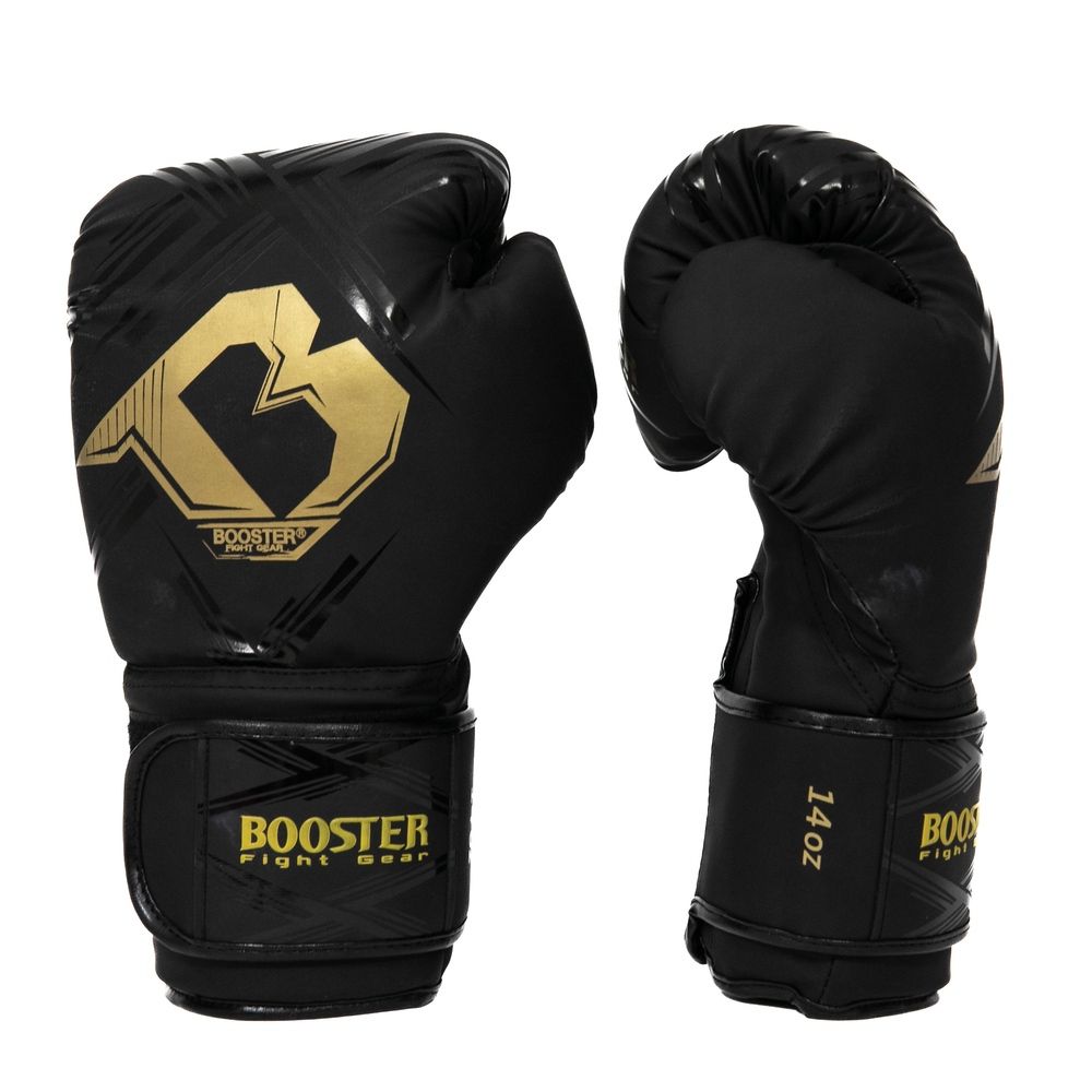 Booster Fight Gear Alpha: Zwart-Gouden Bokshandschoenen Voor Beginners