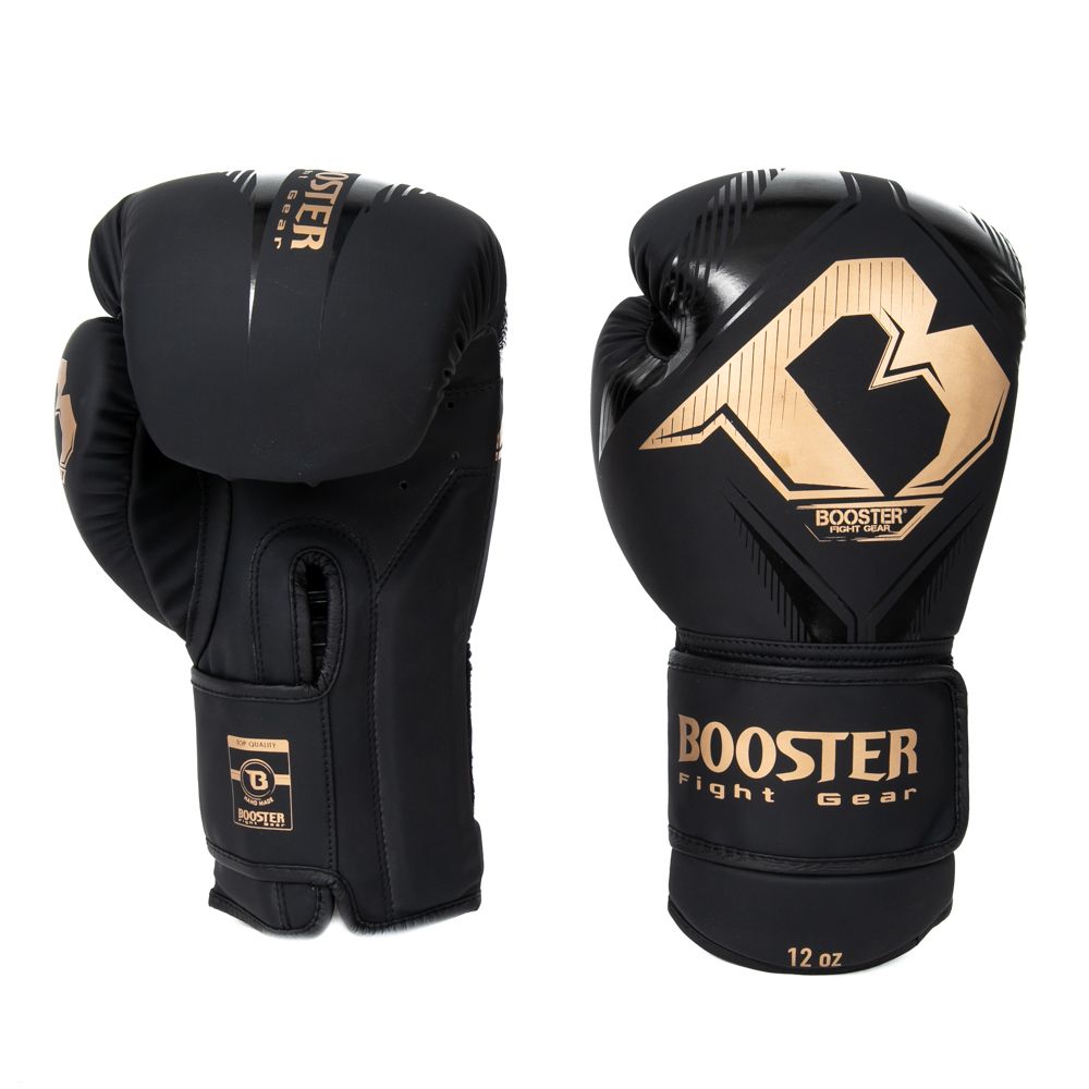 Booster Fight Gear - Bokshandschoenen -BANGKOK SERIES 1 - mat zwart - goud