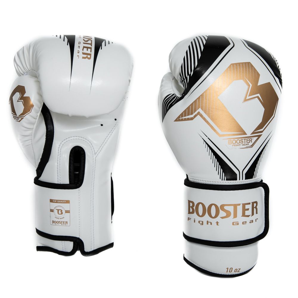 Booster Fight Gear - Bokshandschoenen -BANGKOK SERIES 2 - wit -zwart - goud