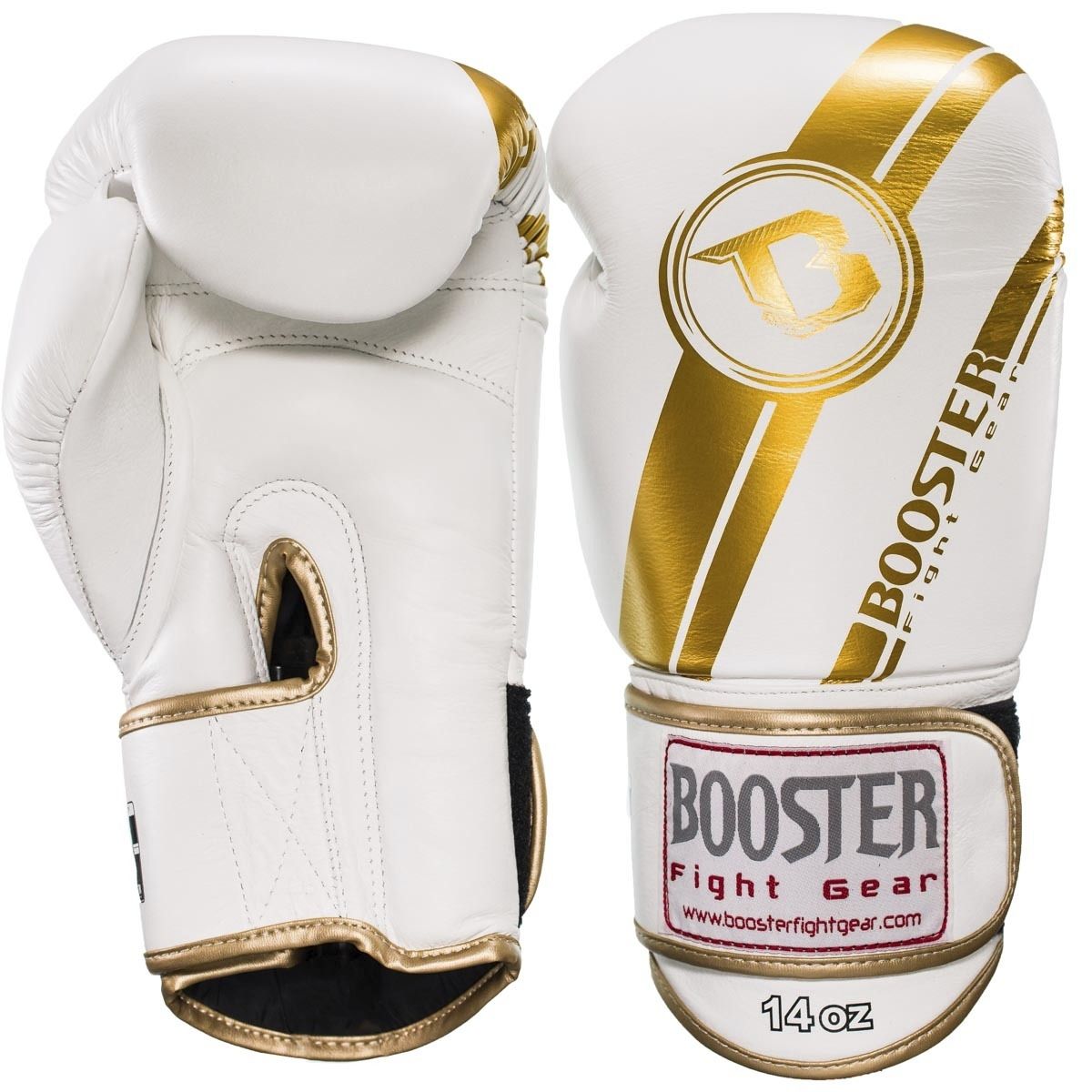 Booster Fightgear - Bokshandschoenen - V3 - wit - goud