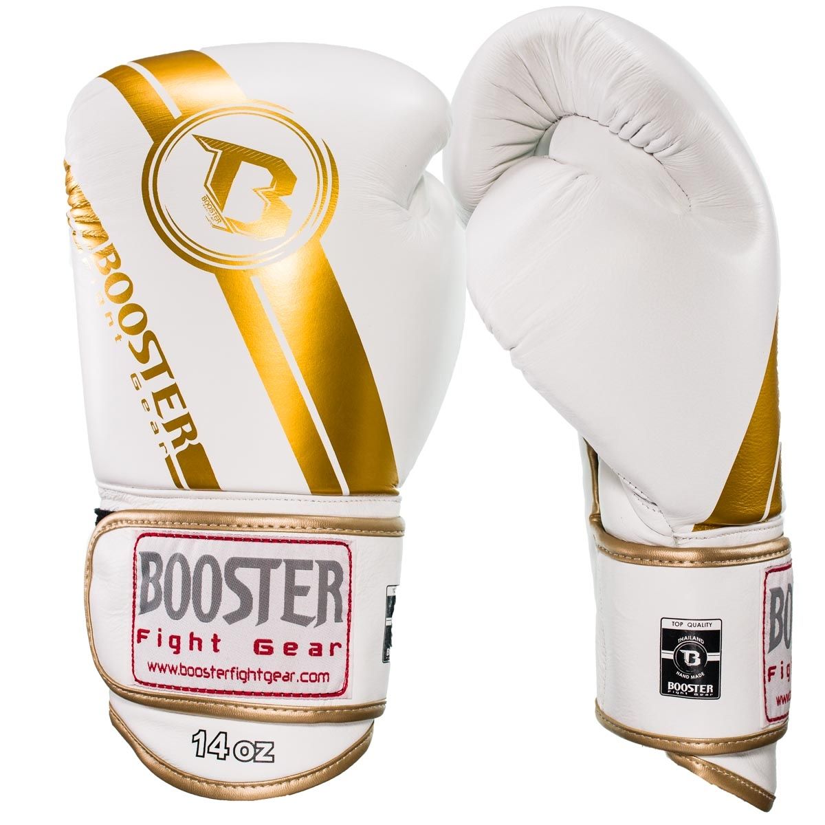 Booster Fightgear - Bokshandschoenen - V3 - wit - goud