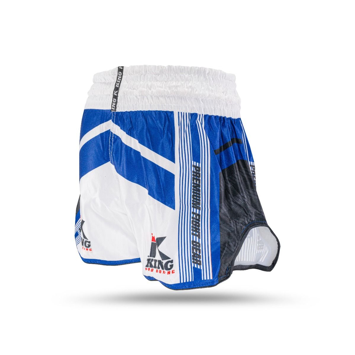 King Pro Boxing - ENDURANCE 8 - short - korte broek - Wit - blauw - white - blue 