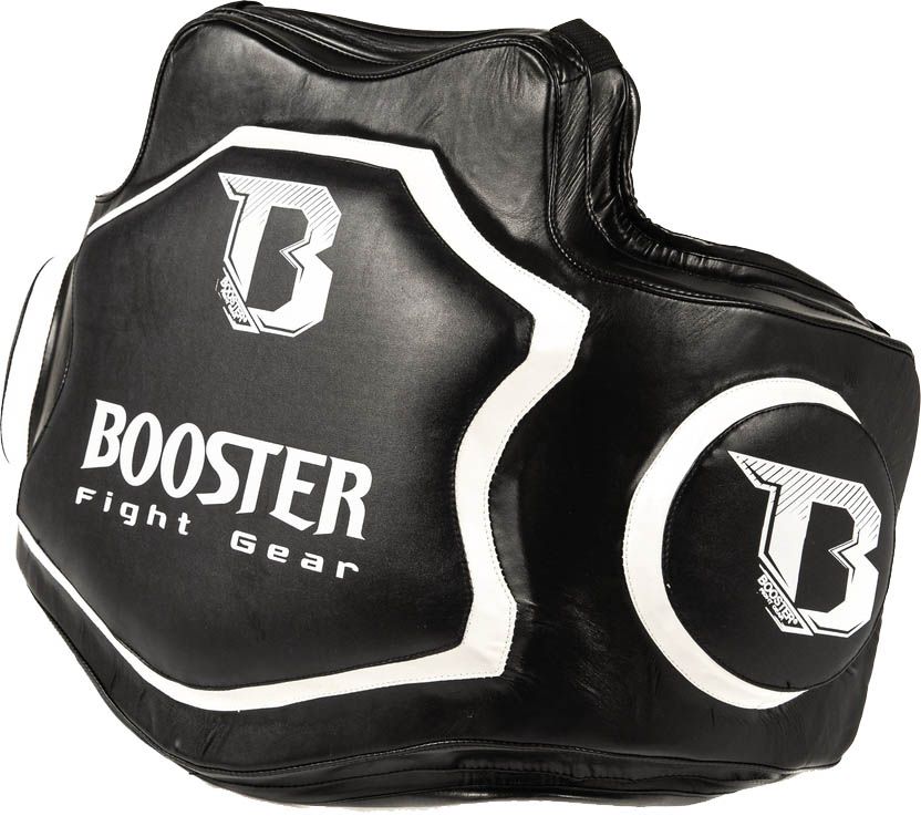 Booster Fight Gear-Belly Pad Shields-buikbescherming-XTREM BP-Zwart-Wit