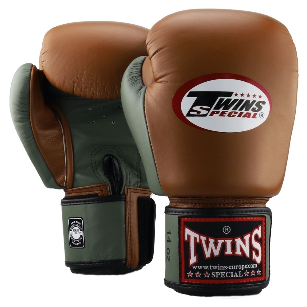 Twins Special BGVL 4 - Retro bruin-groene (kick)bokshandschoenen