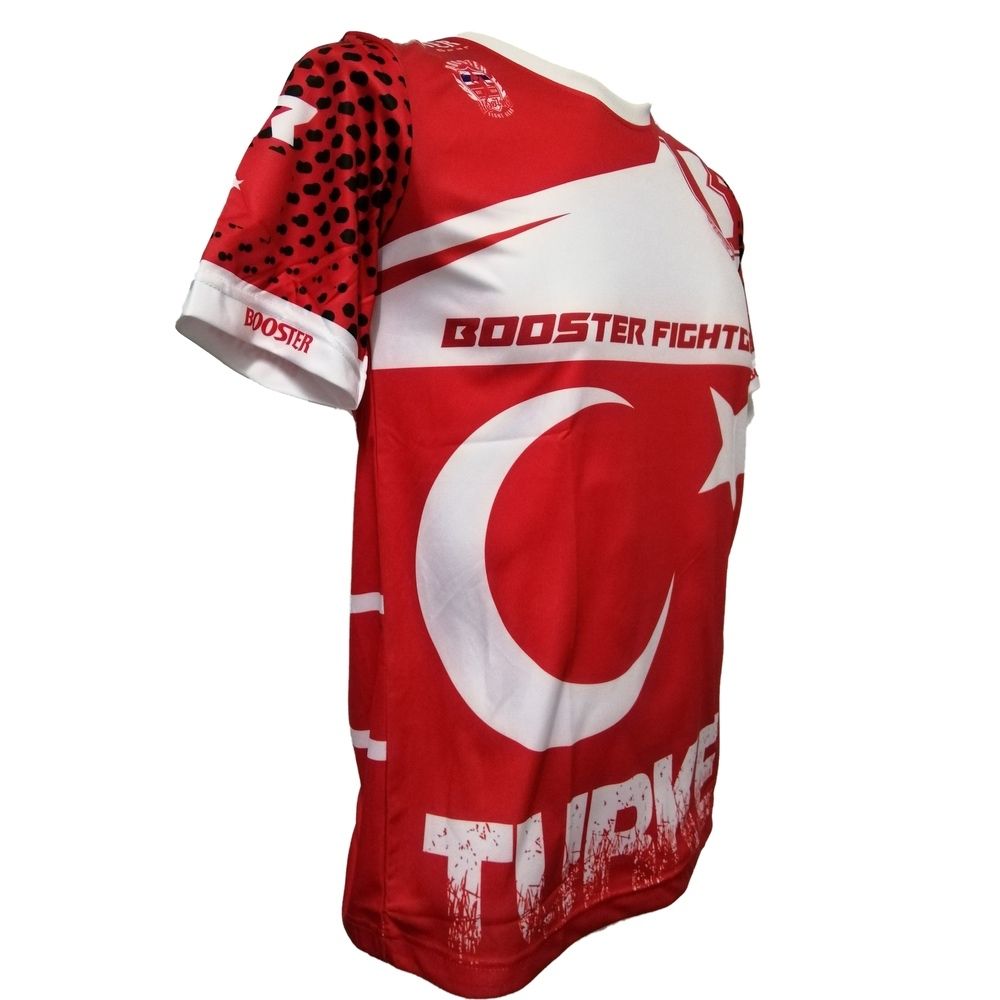 Booster Fight Gear-Fightshirt-Tshirt-Turkije-Rood-Wit