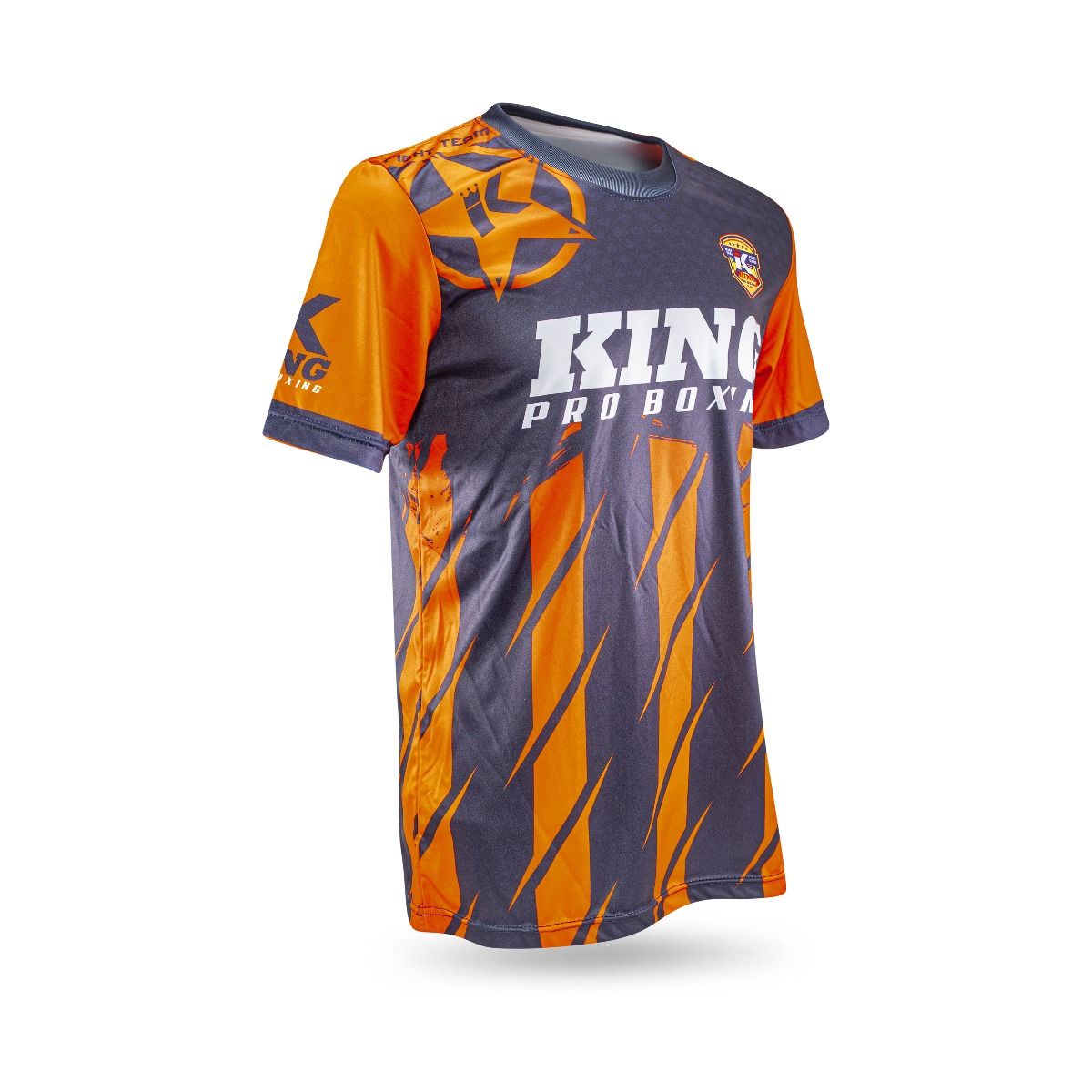 King Pro Boxing TEAM T-shirt: Stijlvol in Oranje/Paars/Blauw