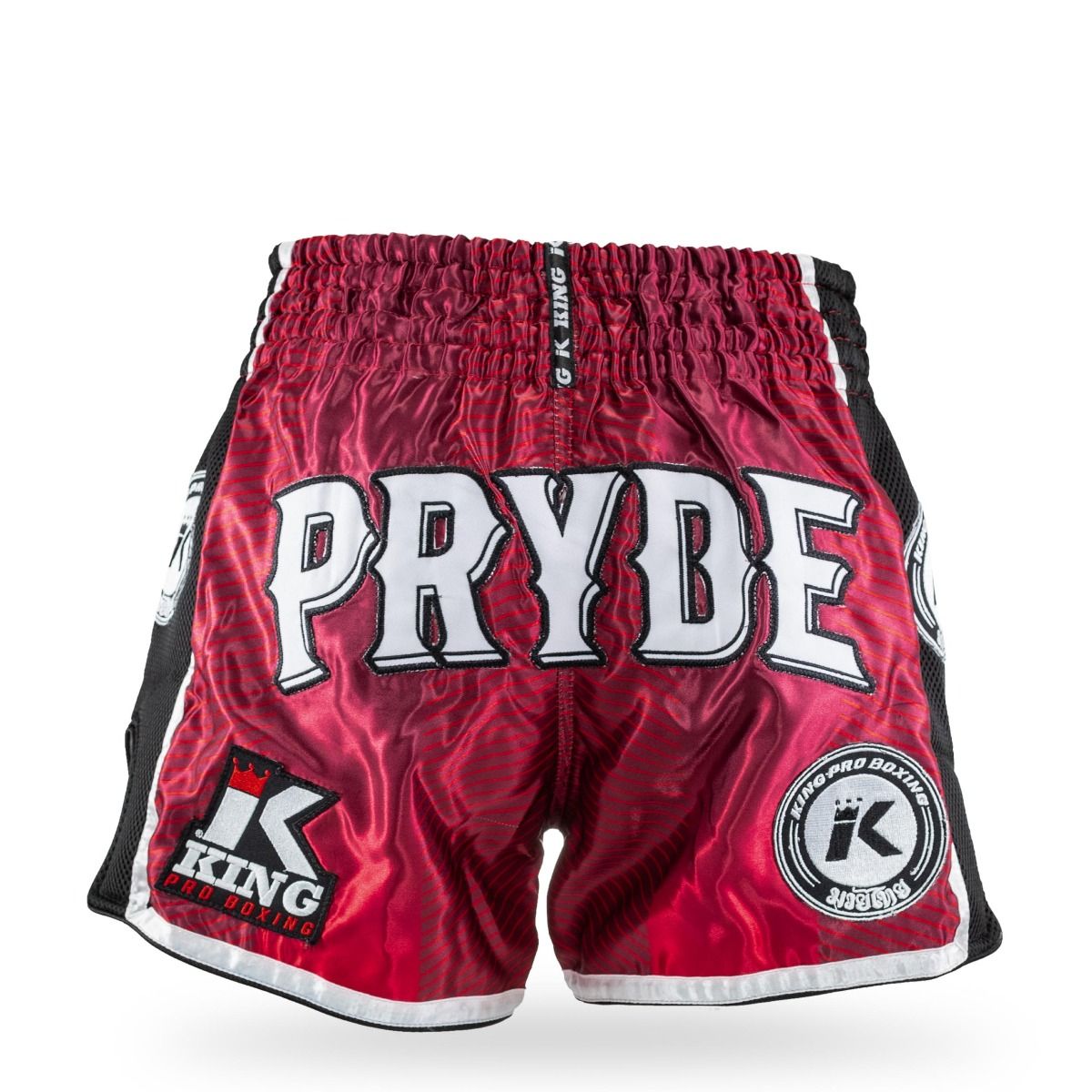 King Pro Boxing-Fightshort-Kickboksbroek-PRYDE 1-Rood-Groen-Zwart
