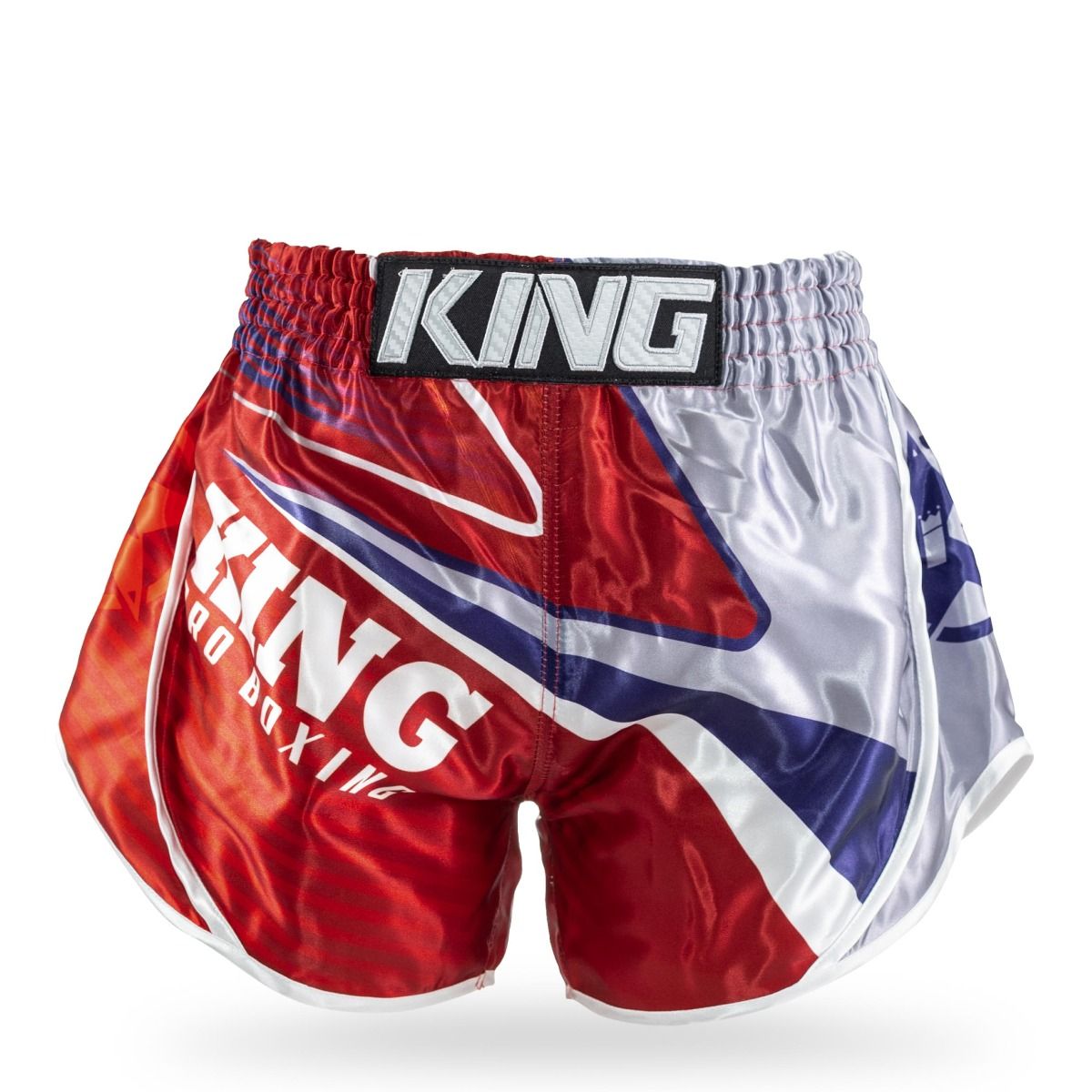 King Pro Boxing - fightshorts - korte broek - STRIKER 3 - rood - grijs
