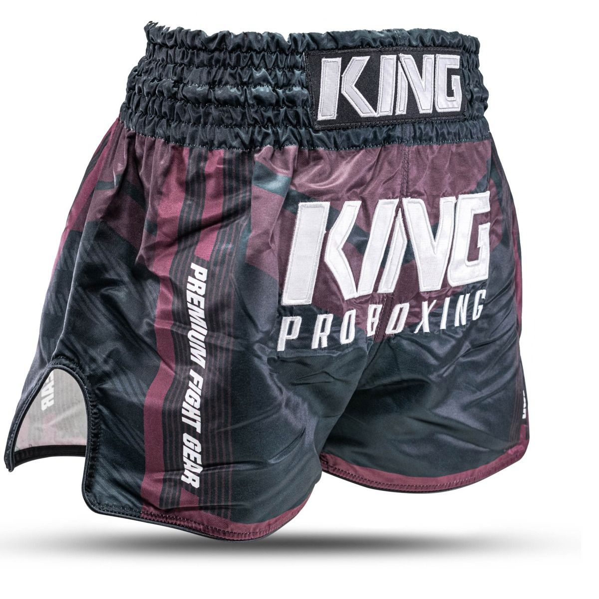 King Pro Boxing - Fightshort - ENDURANCE 1 - boudreaux rood - zwart - red - black