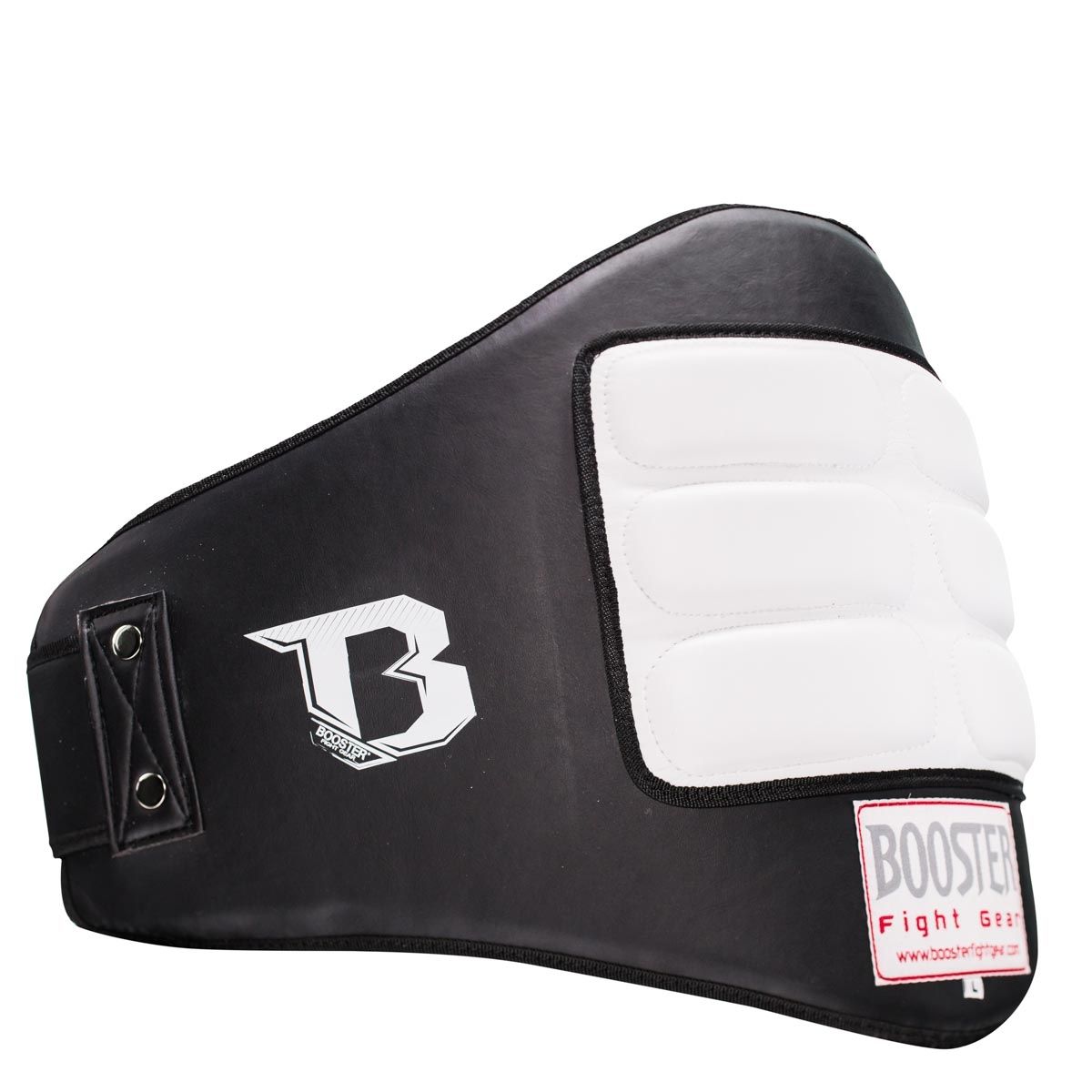 Booster Fightgear -  Belly Pad Shields - buikbescherming- BP 3-L -zwart - wit
