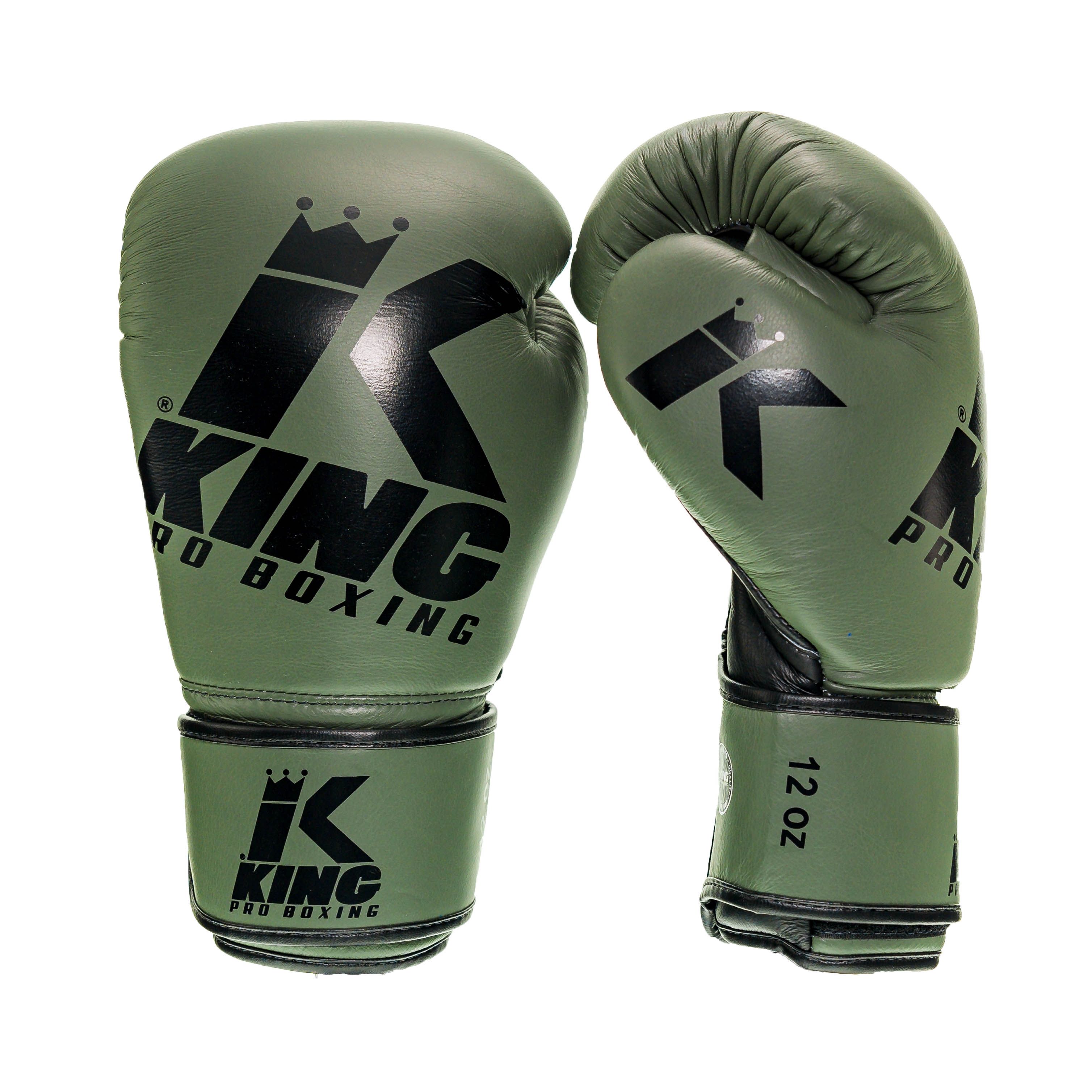 King Pro Boxing Platinum groene Leren bokshandschoenen