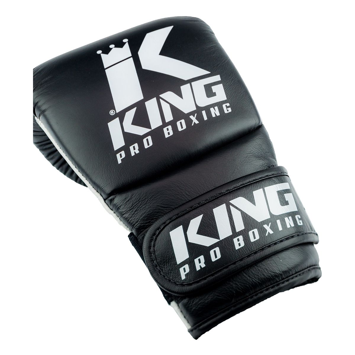King Pro Boxing-Zakhandschoenen-Leer-BM-Zwart-Wit