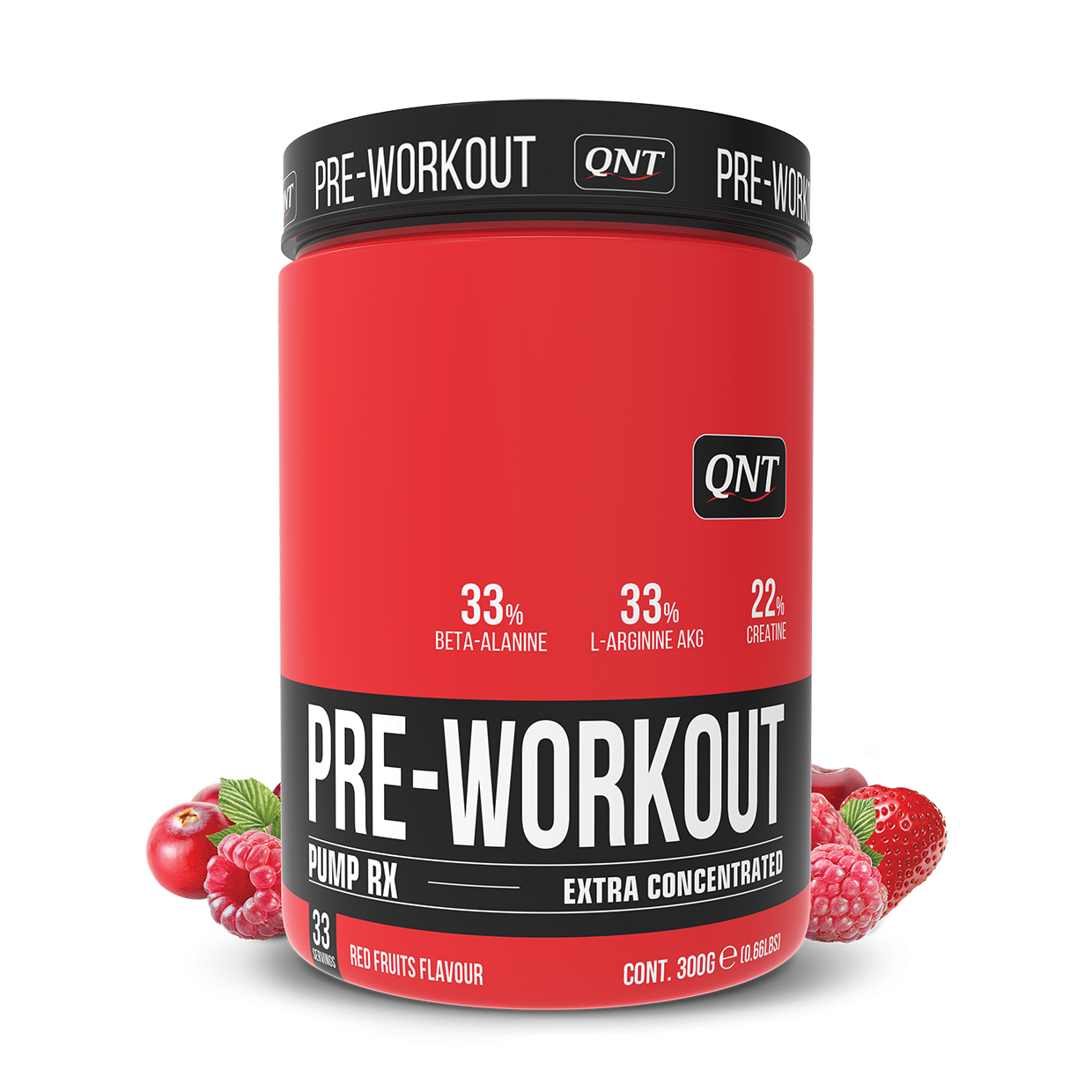 QNT - Pre Workout - Pump RX - rode vruchten