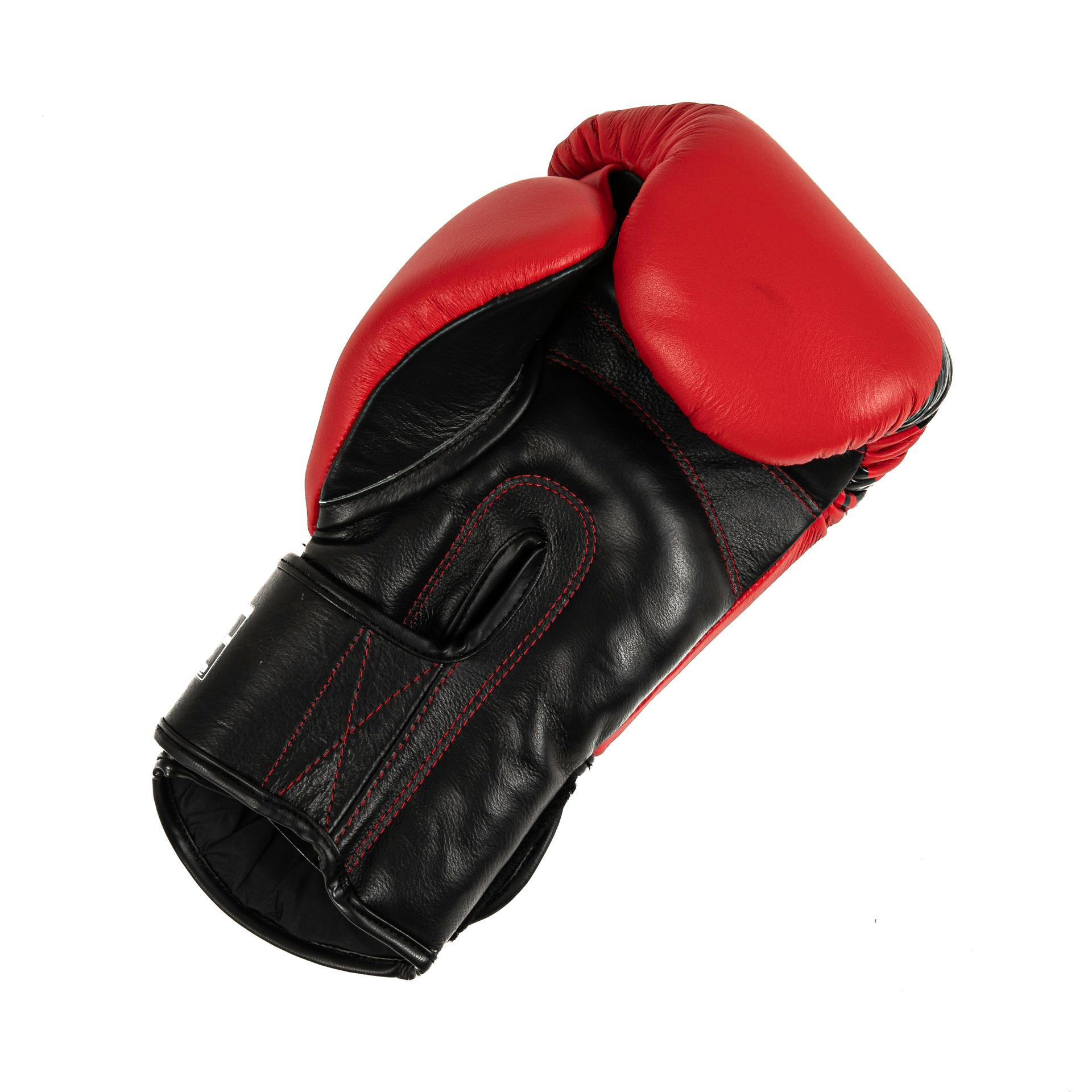 Booster Fight Gear V3: Rode-Zwarte Lederen Bokshandschoenen