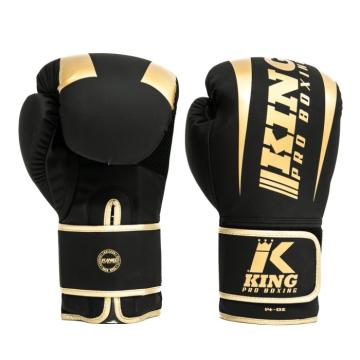 King Pro Boxing REVO 6 Bokshandschoenen - Zwart/Goud - Een must-have voor elke beginner