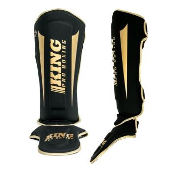 King Pro Boxing - scheenbeschermer - REVO 6 - Zwart - goud 