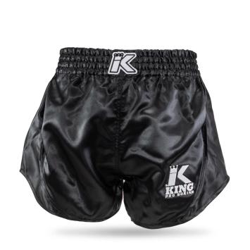 King Pro Boxing-Fightshort-Kickboksbroek-RETRO HYBRID 1-Zwart
