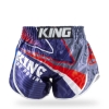 King Pro Boxing - fightshorts - korte broek - STRIKER 2 - rood - grijs - blauw