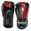 Booster Fight Gear V9: Zwart-Rode Lederen Bokshandschoenen