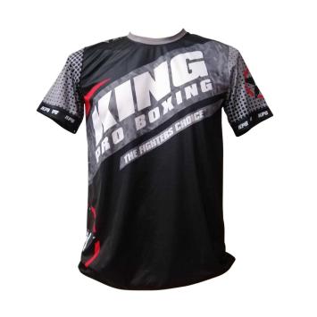 King Pro Boxing - tshirt - VINTAGE STONE - Blauw - zwart - grijs - rood