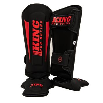 King Pro Boxing REVO 8 Scheenbeschermers: Bescherming zwart/rood