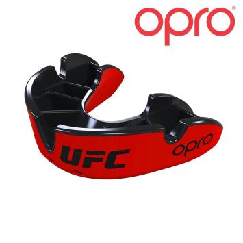 UFC Gebitsbeschermer Silver-Zwart - Rood - One Size