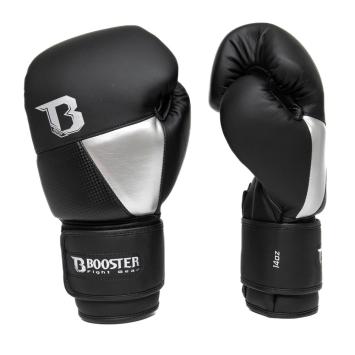 Booster Fight Gear-Bokshandschoenen-BG XXX Silver-Vegan Leer-Zwart-Zilver